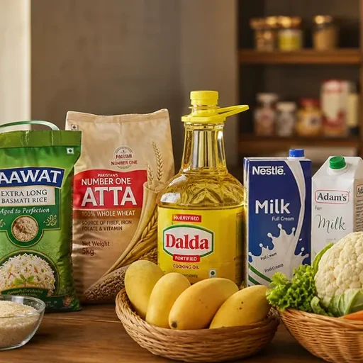 Daily essentials category image for Pakistani online grocery store